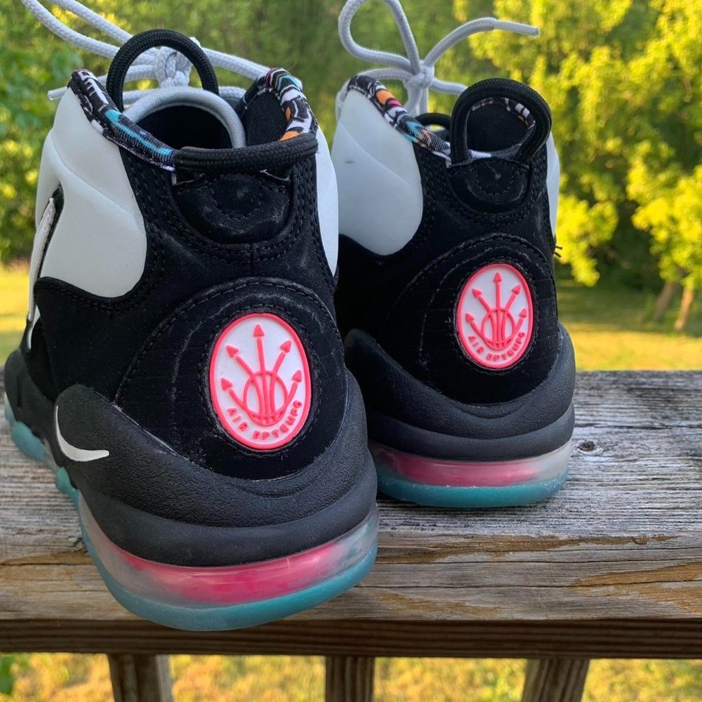 Nike Aire Max Uptempo "Spurs South Beach" Mens 9 - Picture 2 of 6